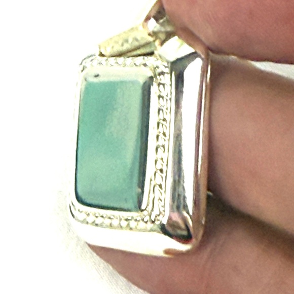 Vintage Chicco’s Silver Pendant | Rectangular Frame Pendant | Designer Jewelry | - Picture 5 of 12